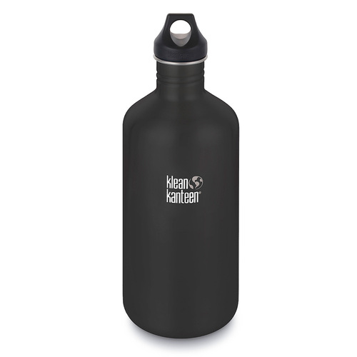 KLEAN KANTEEN CLASSIC 64OZ 1900ML BPA FREE WATER BOTTLE - SHALE BLACK
