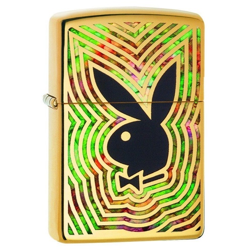 ZIPPO PLAYBOY HIGH POLISH BRASS FUSION LIGHTER GIFT BOX 99215
