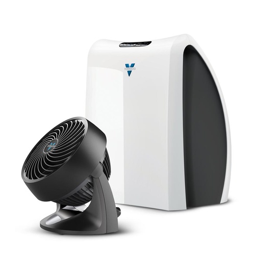 VORNADO VORTEX AC300 AIR PURIFIER WHITE & 533 BLACK FLOOR FAN AIR CIRCULATOR BLK