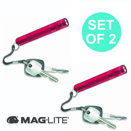 NEW MAGLITE RED 2 X SOLITAIRE FLASHLIGHT MADE IN USA