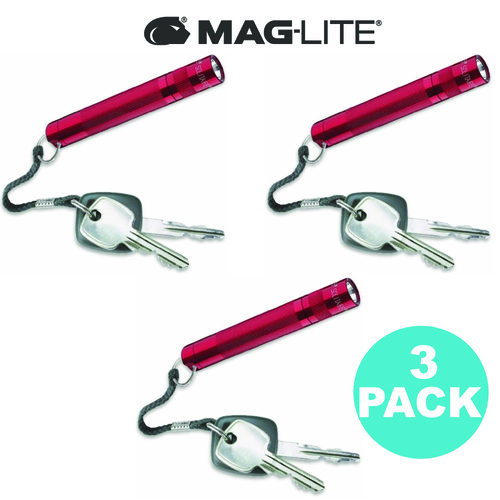 NEW MAGLITE RED 3 X SOLITAIRE FLASHLIGHT MADE IN USA