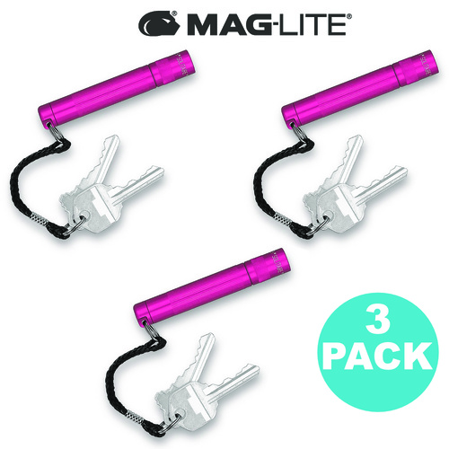 NEW MAGLITE HOT PINK 3 X SOLITAIRE FLASHLIGHT MADE IN USA