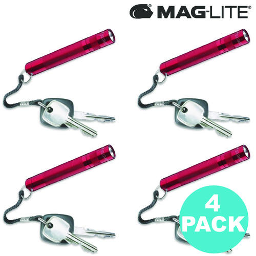 NEW MAGLITE RED 4 X SOLITAIRE FLASHLIGHT MADE IN USA