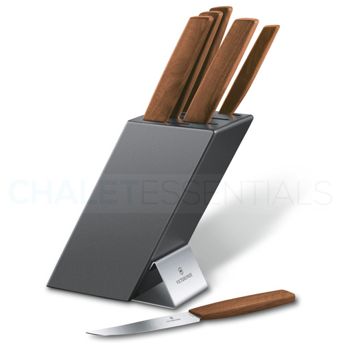 New Victorinox 6 Piece Modern Kitchen Knife Block Set 6pc 6 7185 6