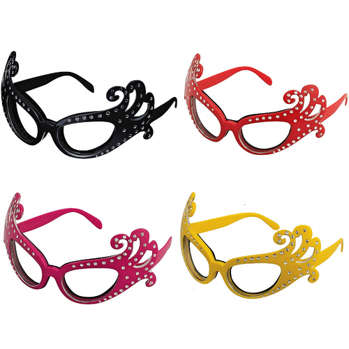 New Avanti Fancy Onion Fancy Dame Edna Glasses Assorted Colours
