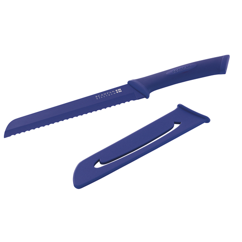 SCANPAN SPECTRUM SOFT TOUCH 18CM BREAD KNIFE W/ SHEATH | PURPLE