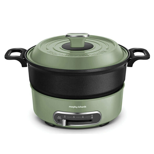 NEW MORPHY RICHARDS 1.8L MULTI FUNCTION ROUND COOKING POT | GREEN
