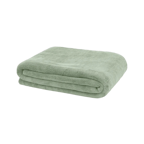 Bambury Microplush Throw Rug 130 x 170cm | Sage