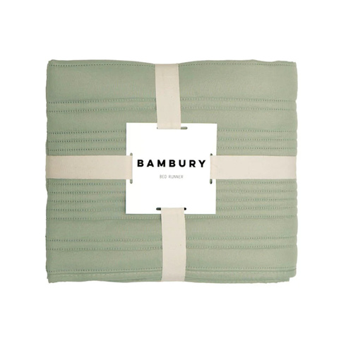 Bambury Flinders Embossed Bed Runner Sage
