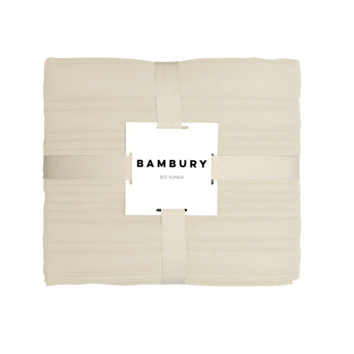 Bambury Flinders Embossed Bed Runner Pebble