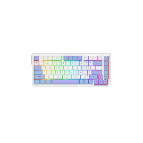 Redragon UCAL K673WBP Max White/Purple 75% Gasket Wireless Mechanical Keyboard