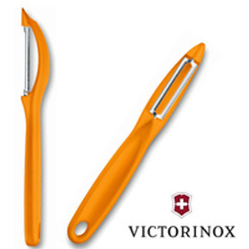 VICTORINOX UNIVERSAL FRUIT AND VEGETABLE PEELER SWISS - ORANGE COLOUR SAVE ! 