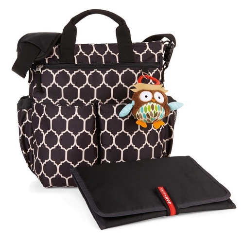 NEW SKIP HOP DUO SIGNATURE NAPPY DIAPER BABY BAG W/ CHANGING PAD - ONYX TILE SKIPHOP SH200305