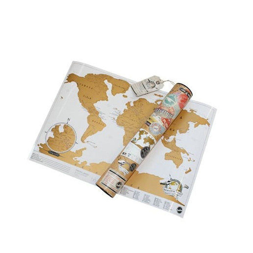NEW SCRATCH MAP SCRATCH OFF WHERE YOU'VE BEEN GREAT GIFT WORLD MAP BY LUCKIES 