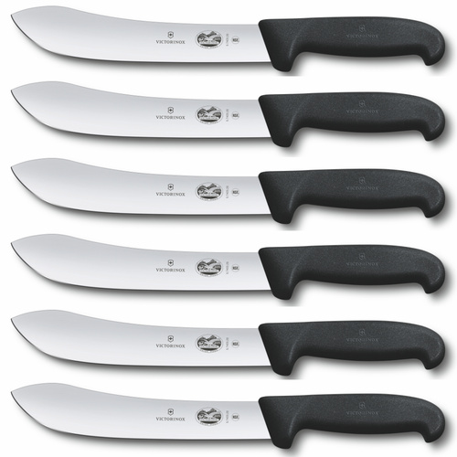 Victorinox Fibrox Wide Tip Butcher Bullnose 8" / 20cm Knife 5.7403.20 | Set of 6