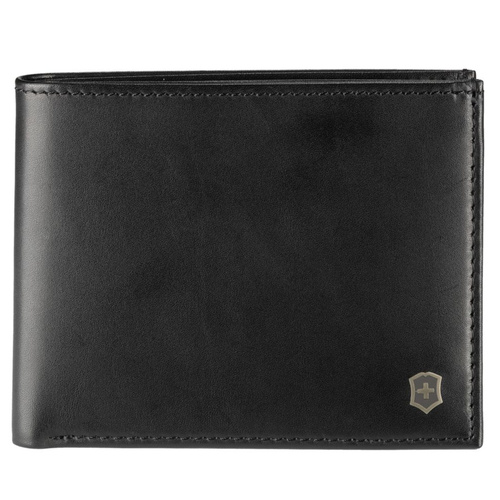VICTORINOX ALTIUS EDGE APPOLONIOS MEN'S LEATHER BI-FOLD WALLET - BLACK COLOUR SAVE