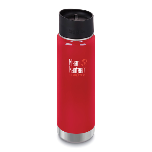 New KLEAN KANTEEN 592ml 20oz Insulated Wide MINERAL RED BPA Free Bottle Coffee Tea Sou