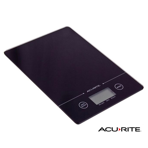 NEW ACURITE ACU-RITE SLIM LINE LCD DIGITAL KITCHEN POST SCALE 1G/5KG  BLACK 4014
