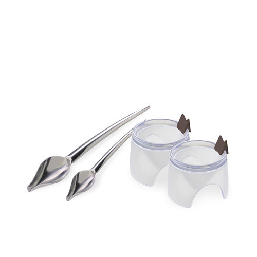 DAUDIGNAC DECOSPOON STAINLESS STEEL 2 PIECE SPOON SET + 2 DECOPOTS + RECIPE BOOK