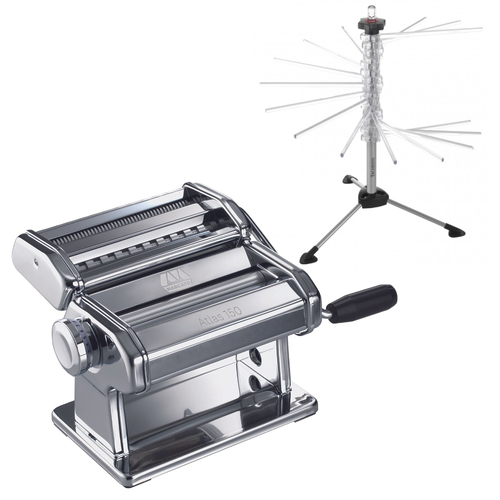 Marcato Atlas 150mm Adjustable Pasta Machine + Drying Rack