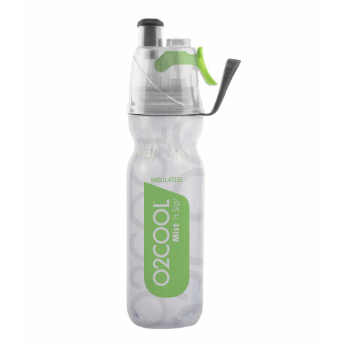 NEW 02 COOL MIST 'N SIP 18OZ 530ML ARCTIC SQUEEZE WATER DRINK BOTTLE GREEN 02COOL O2COOL