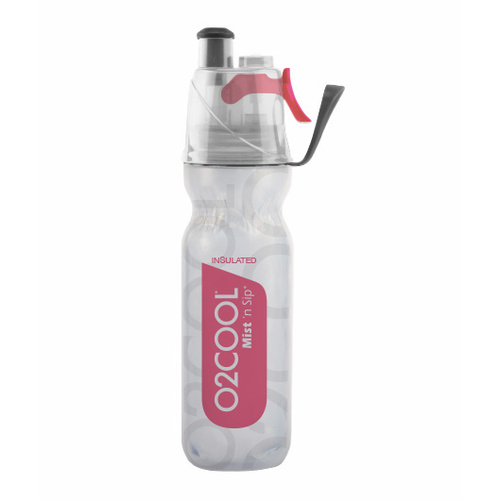  02 COOL MIST 'N SIP 18OZ 530ML ARCTIC SQUEEZE WATER DRINK BOTTLE PINK 02COOL O2COOL