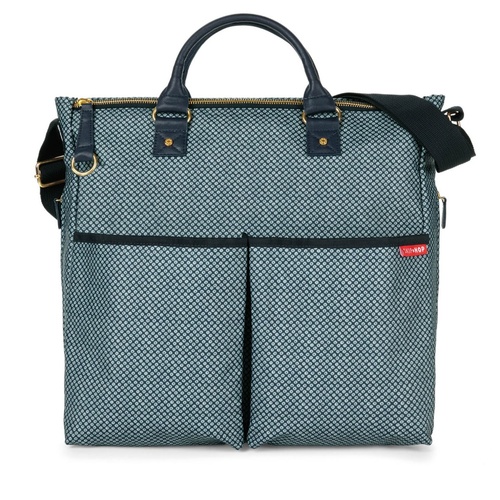 SKIP HOP DUO SPECIAL EDITION NAPPY BABY BAG W/ CHANGING MAT BLUE PINPOINT STRIPE SH200309