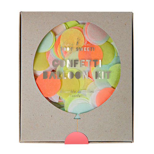 NEW MERI MERI 8 X  BIG 18" CONFETTI BALLOON PARTY KIDS NEON