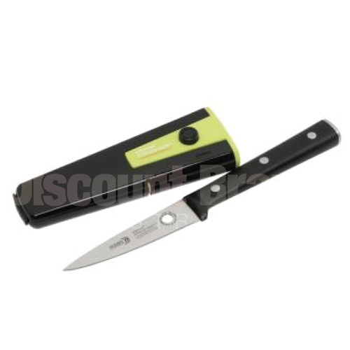 NEW WILTSHIRE STAYSHARP 9CM TRIPE RIVET PARING KNIFE W/ SHARPENER 41170