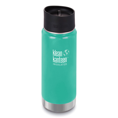 New KLEAN KANTEEN 473ml 16oz Insulated Wide SEA CREST AQUA Coffee Tea Water Soup BPA Free Bottle