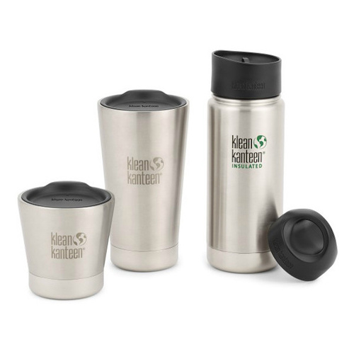 KLEAN KANTEEN COFFEE LOVERS STARTER KIT Insulated Wide Bottle Tumbler Loop Cap