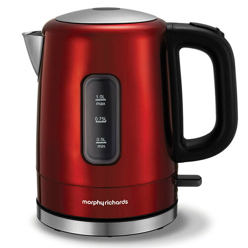 MORPHY RICHARDS ACCENTS 1L CORDLESS KETTLE BOILER JUG  | METALLIC RED 101007