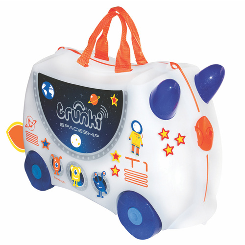 TRUNKI RIDE ON SUITCASE TOY BOX CHILDREN KIDS LUGGAGE - SKYE HERO SPACESHIP 