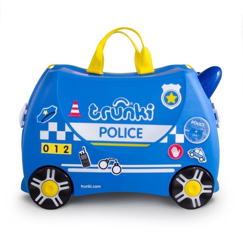 Trunki Ride on Kids Suitcase Luggage Toy Box - Percy Police