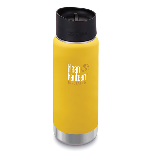 New KLEAN KANTEEN 473ml 16oz Insulated Wide LEMON CURRY Coffee Tea Water Soup BPA Free Bottle