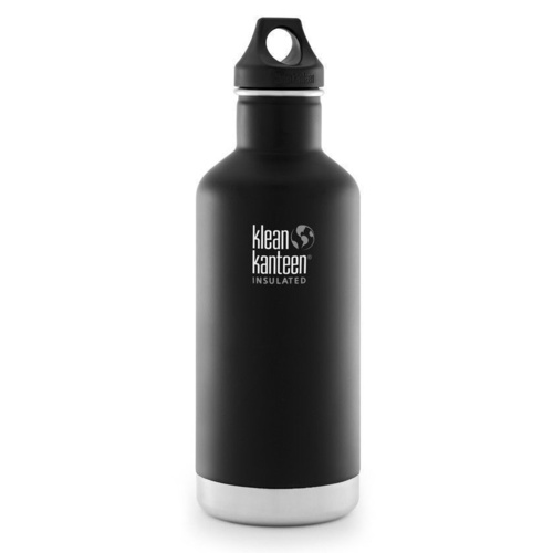 NEW KLEAN KANTEEN INSULATED CLASSIC 32oz 946ml SHALE BLACK WATER BOTTLE BPA FREE