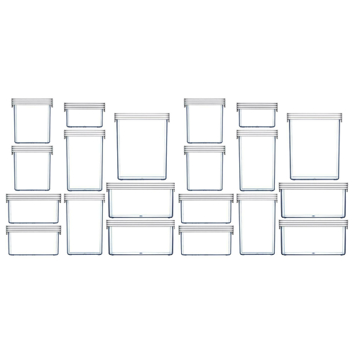 NEW CLICKCLACK 20pc AIR TIGHT BASICS STARTER CONTAINER SET 20 PIECE