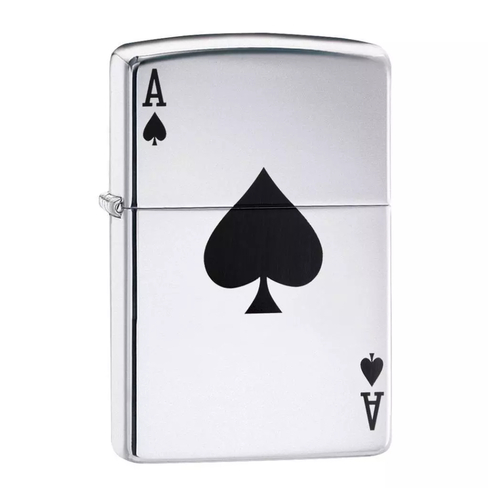 Zippo Lucky Ace High Polished Chrome Windproof Lighter