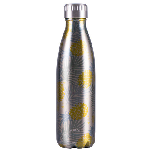 New Avanti Fluid Twin Wall Stainless Vacuum Drink Bottle 500ml - Pineapple