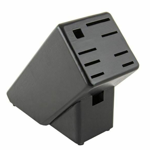 NEW MUNDIAL 9 SLOT BLACK WOOD KNIFE BLOCK - EMPTY (NO KNIVES)