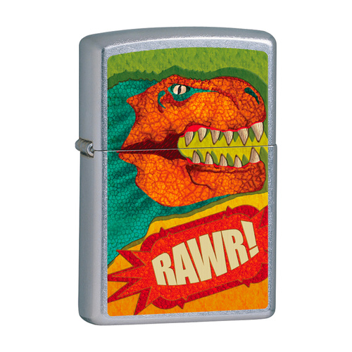 NEW ZIPPO STREET CHROME T-REX LIGHTER