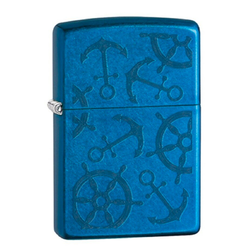 NEW ZIPPO BLUE CERULEAN ICED NAUTICAL LIGHTER