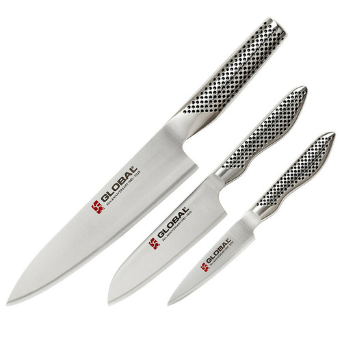 NEW GLOBAL 35TH ANNIVERSARY 3 PIECE SET KNIFE 3PC MADE IN JAPAN