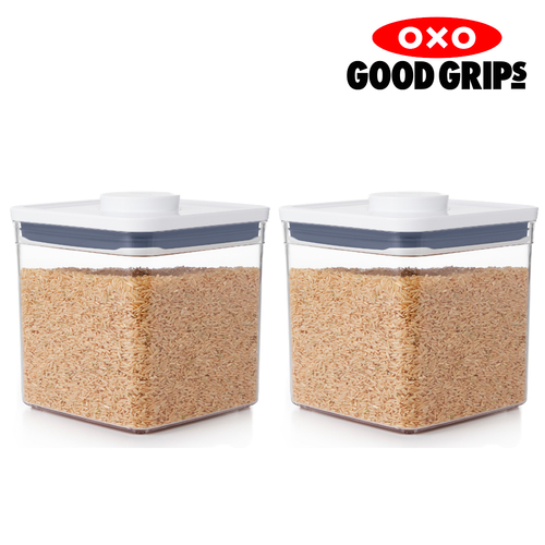 OXO Good Grips Pop 2.0 Big Square Short Container 2.6L | Set of 2