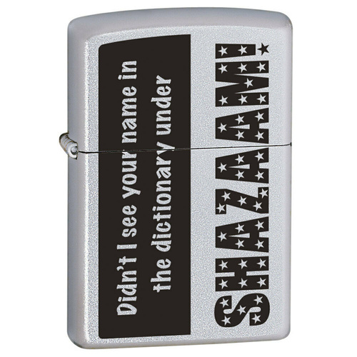 ZIPPO DIDN'T I SEE YOUR NAME SATIN CHROME FINISH CIGAR CIGARETTE LIGHTER