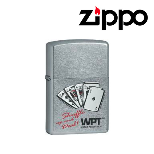 NEW ZIPPO WORLD POKER TOUR STREET CHROME LIGHTER WPT