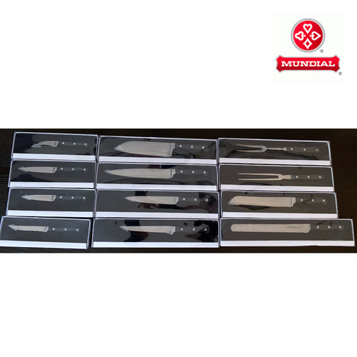 EX DEMO MUNDIAL BULK LOT OF KITCHEN KNIVES KNIFE ASSORTED 12PC
