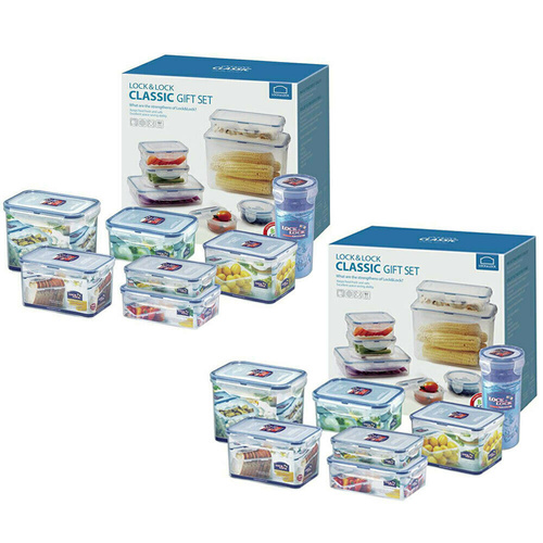 LOCK & LOCK CLASSIC 16PC STORAGE FOOD PLASTIC AIRTIGHT CONTAINERS 16 PIECE