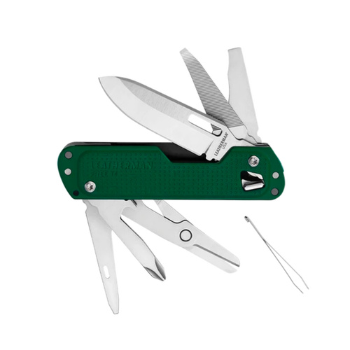 LEATHERMAN FREE T4 MULTI-TOOL STAINLESS EVERGREEN  | 12 TOOLS
