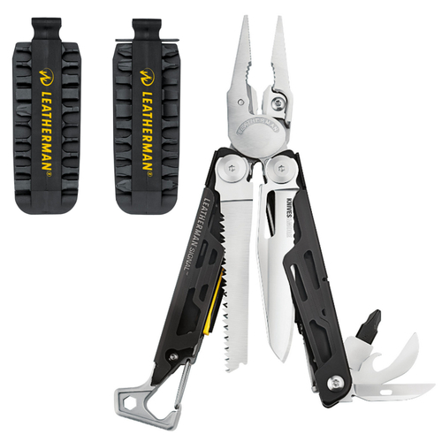 NEW LEATHERMAN SIGNAL SURVIVALIST MULTI-TOOL & SHEATH & BIT KIT